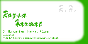 rozsa harmat business card